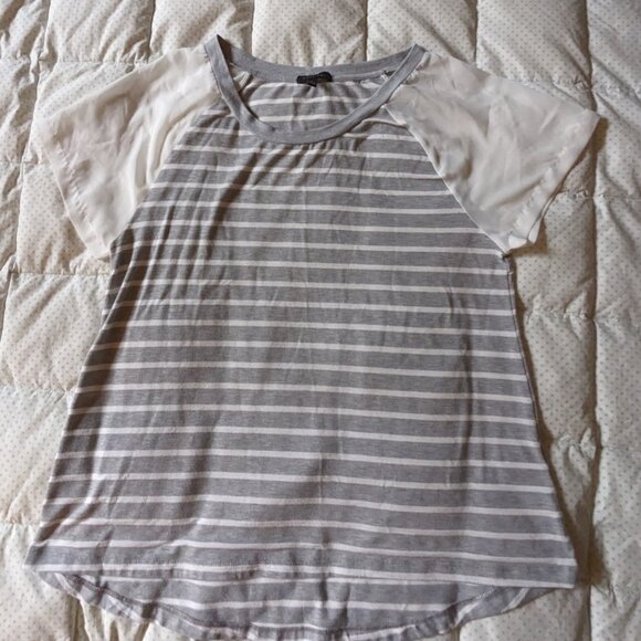 West Kei Tops - West Kei, Sheer Sleeve T-shirt